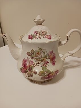Crown Dorset Staffordshire England Victorian Floral Teapot